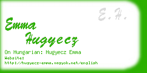 emma hugyecz business card